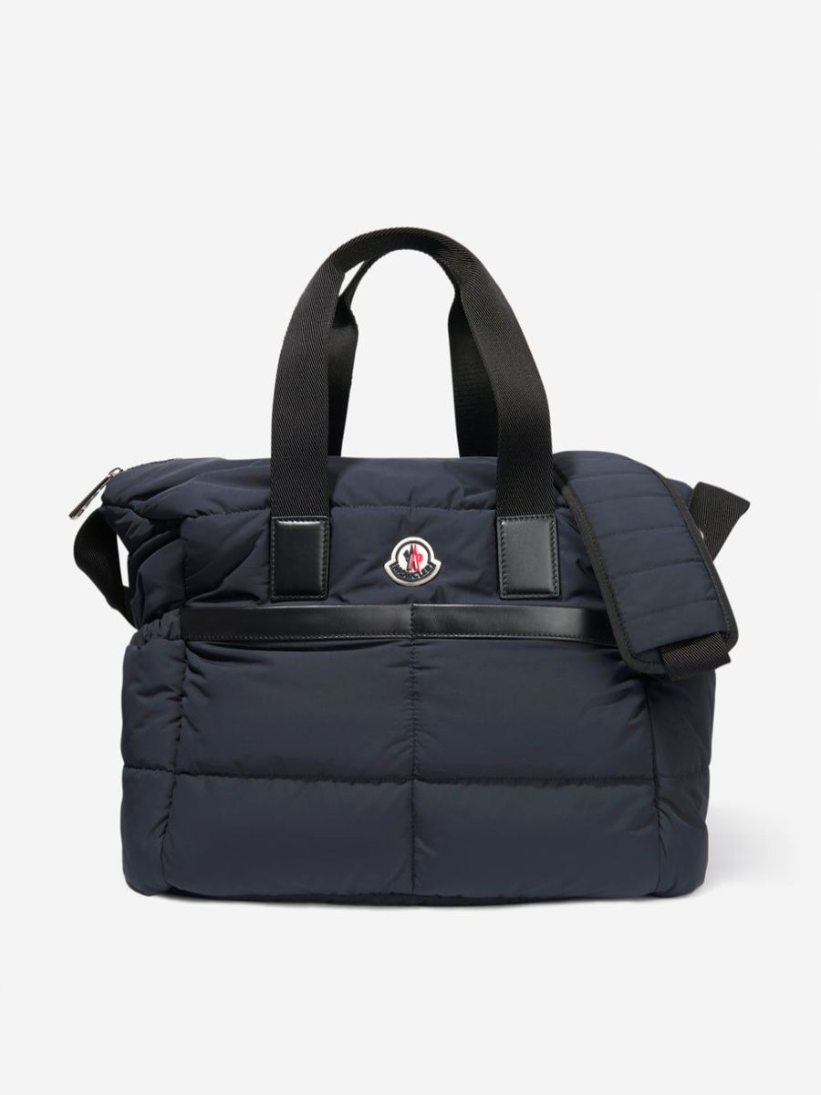 Girls Moncler Enfant Bags & Backpacks | Baby Quilted Tote Changing Bag In Navy