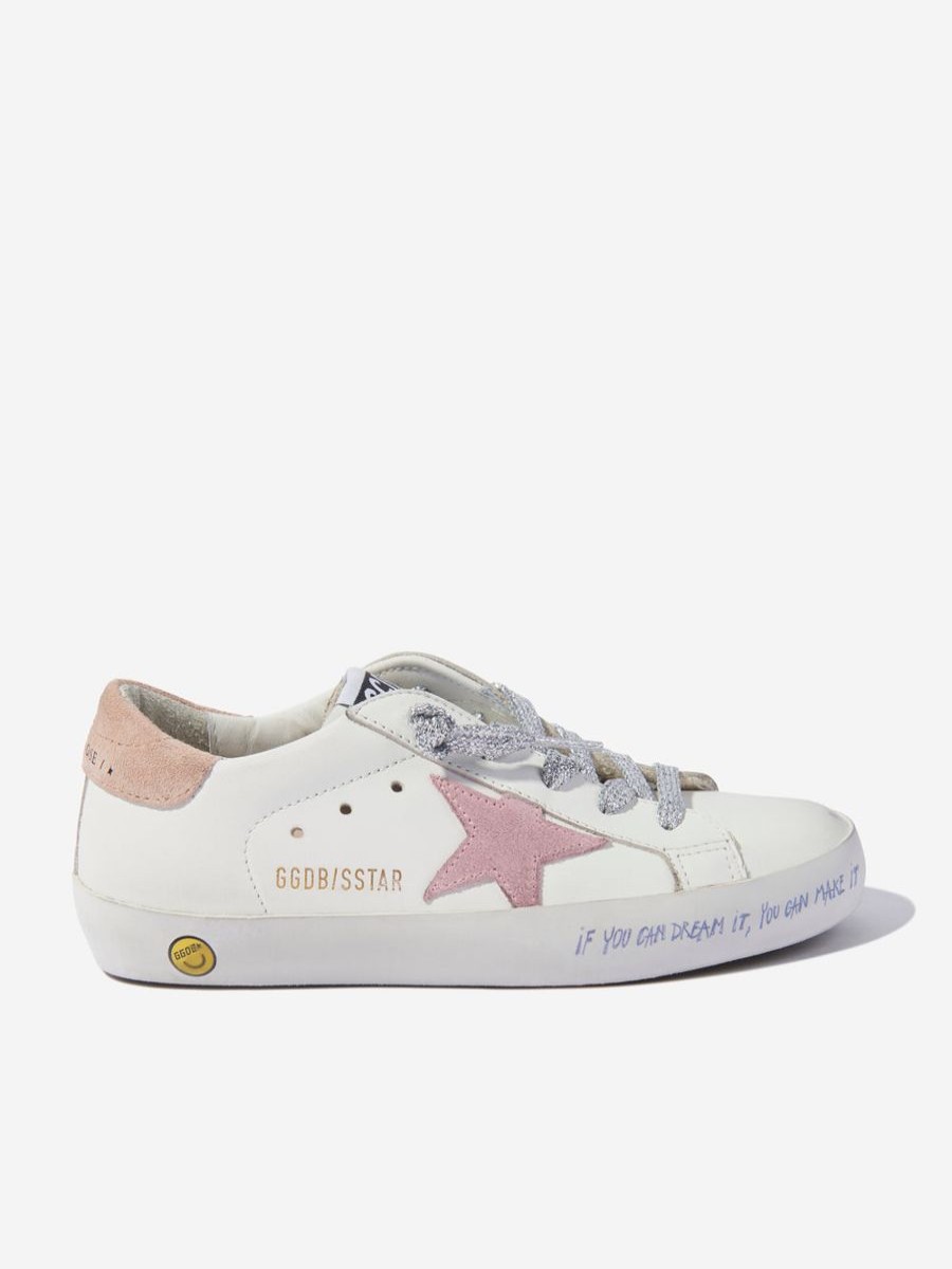 Girls Golden Goose Kids Sneakers | Girls Leather Super Star Trainers In White