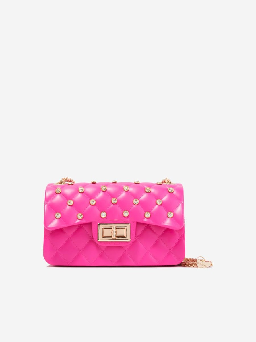 Girls Monnalisa Bags & Backpacks | Girls Studded Handbag In Pink