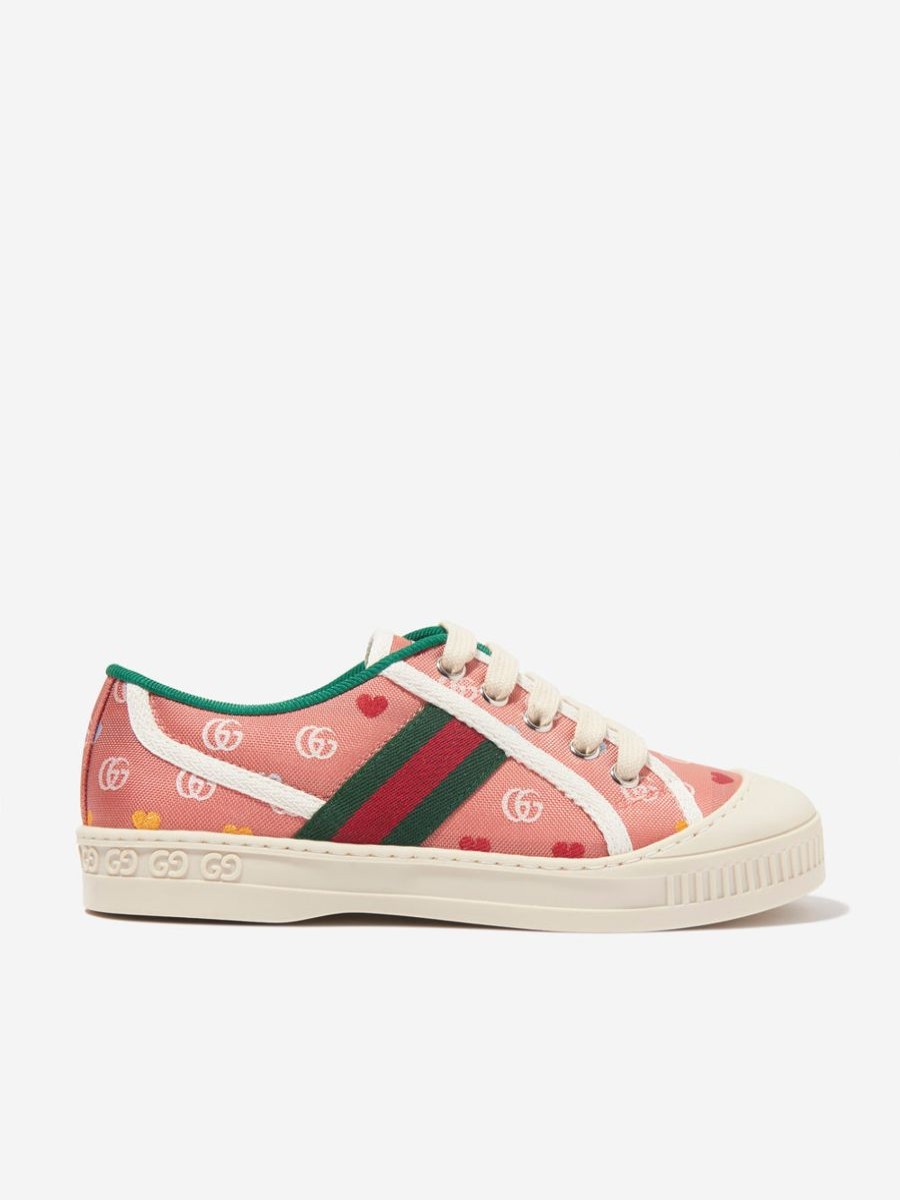 Girls Gucci Kids Sneakers | Girls Gg Tennis Trainers In Pink