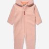 Baby Molo Babygrows & Rompers | Baby Girls Fleece Pramsuit In Pink