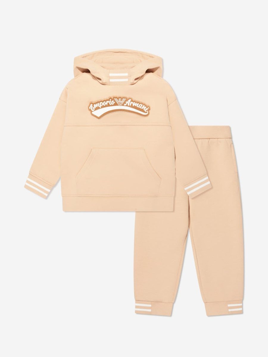 Teen Emporio Armani Shorts | Kids Logo Tracksuit In Beige