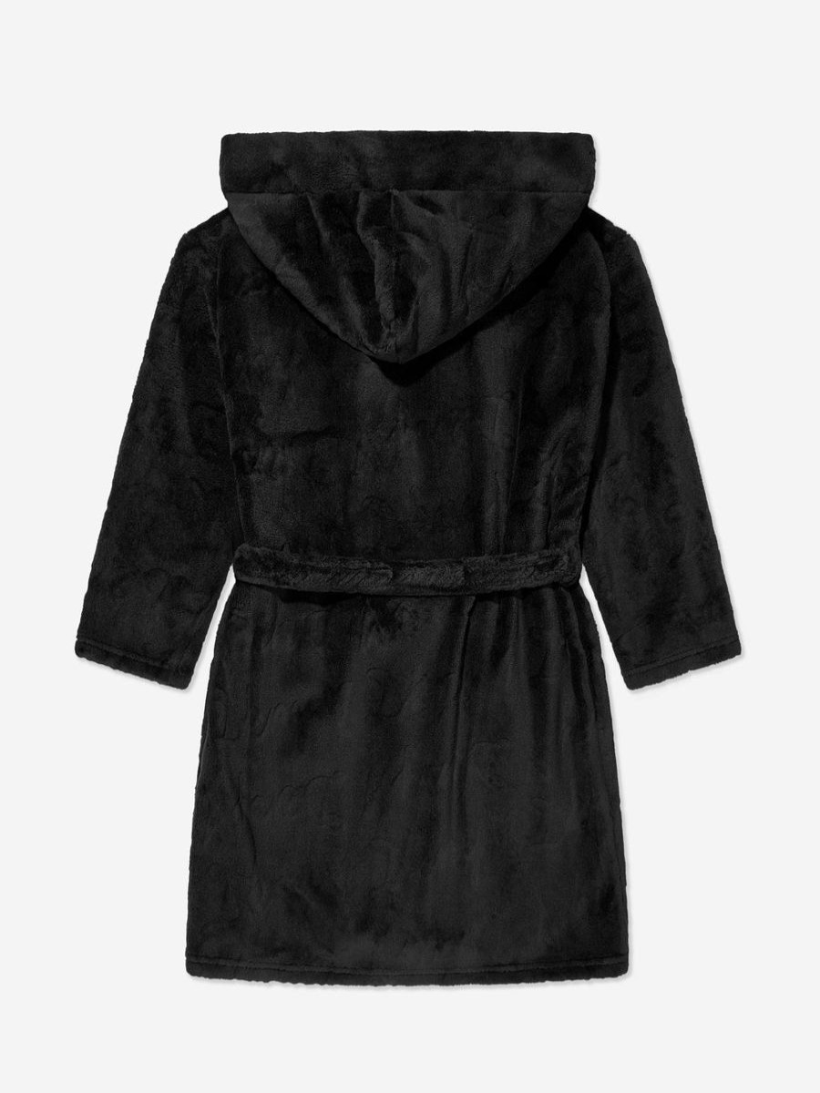 Girls DKNY Nightwear & Pyjamas | Girls Logo Bathrobe In Black