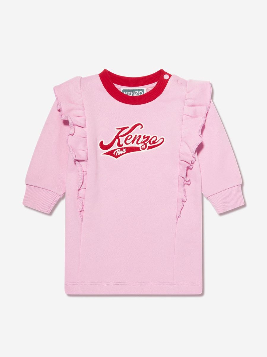 Baby KENZO KIDS Dresses | Baby Girls Frilly Sweater Dress In Pink