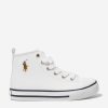 Teen Ralph Lauren Kids Footwear | Ralph Lauren Kids - Kids Leather Hamptyn Hi Ii Trainers | Childsplay Clothing