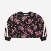 Girls Monnalisa Sweatshirts & Hoodies | Monnalisa - Girls Floral Cropped Sweatshirt | Childsplay Clothing