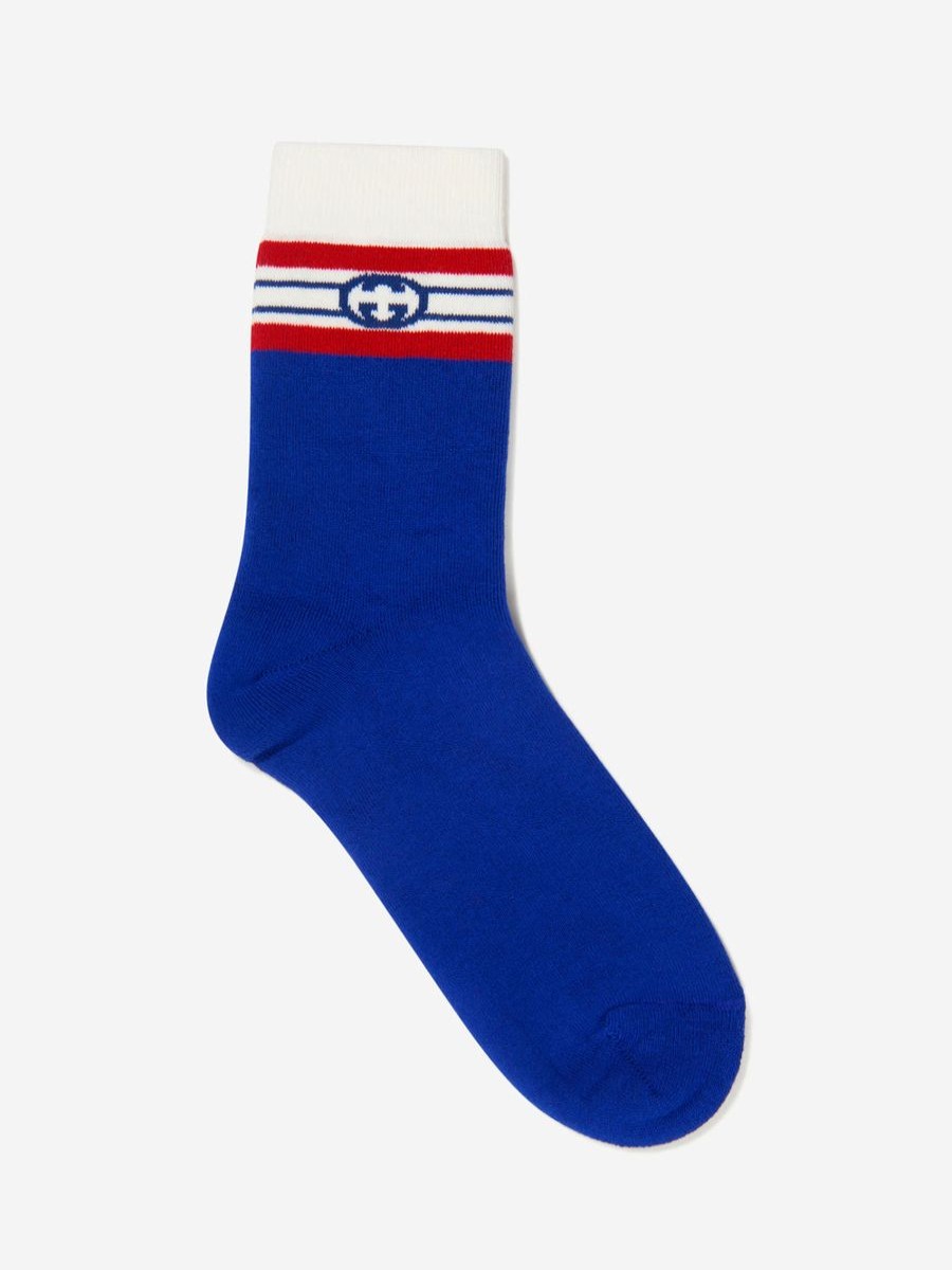 Girls Gucci Kids Socks & Tights | Gucci Kids - Kids Gg Logo Socks | Childsplay Clothing