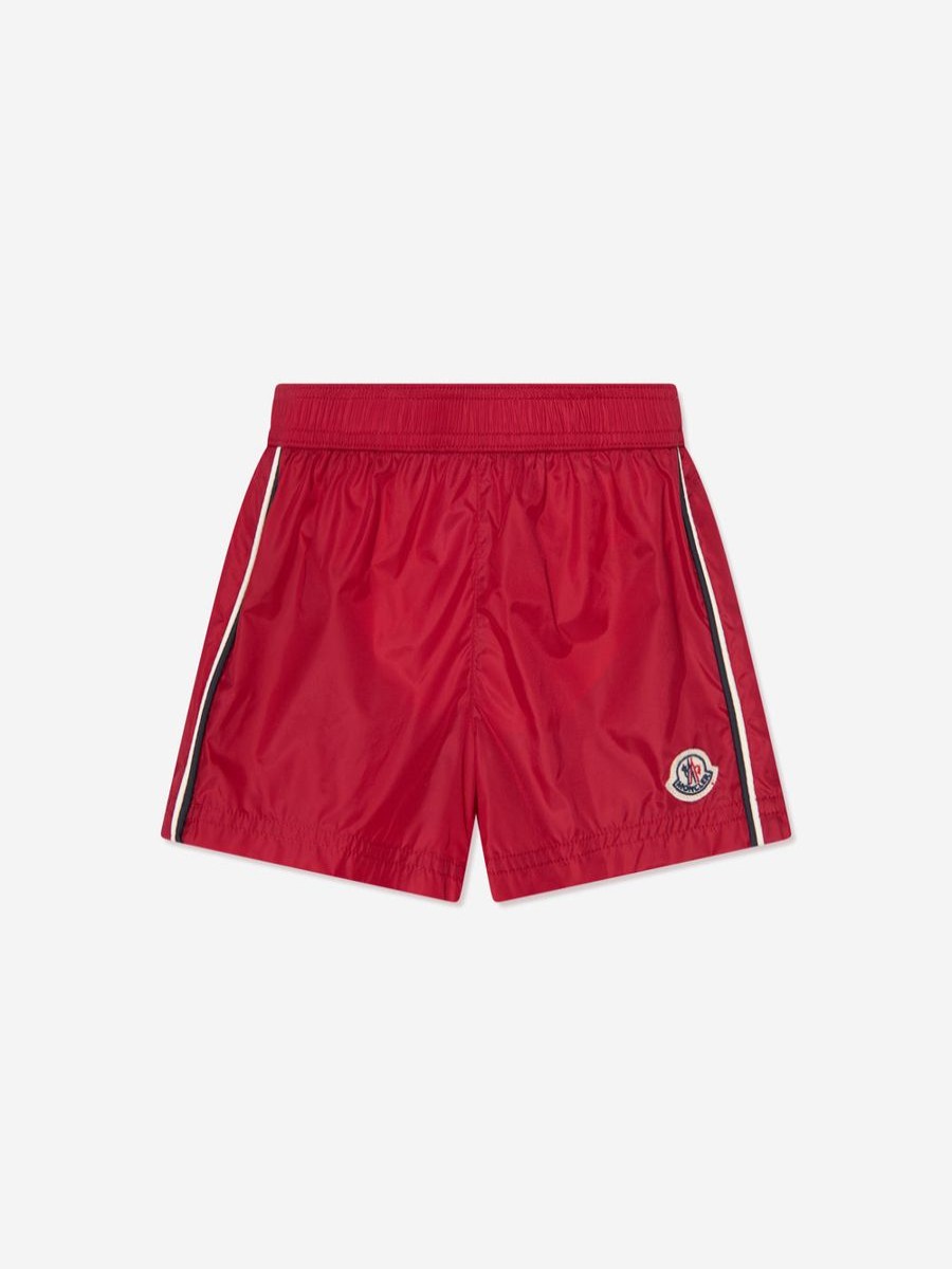 Baby Moncler Enfant Swimwear | Baby Boys Logo Swim Shorts In Red