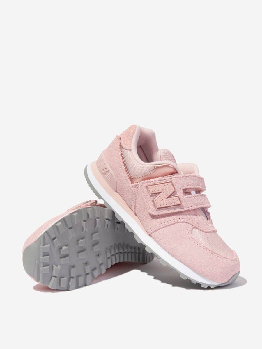 Girls New Balance Sneakers | New Balance - Girls 574 Pre Velcro Trainers | Childsplay Clothing