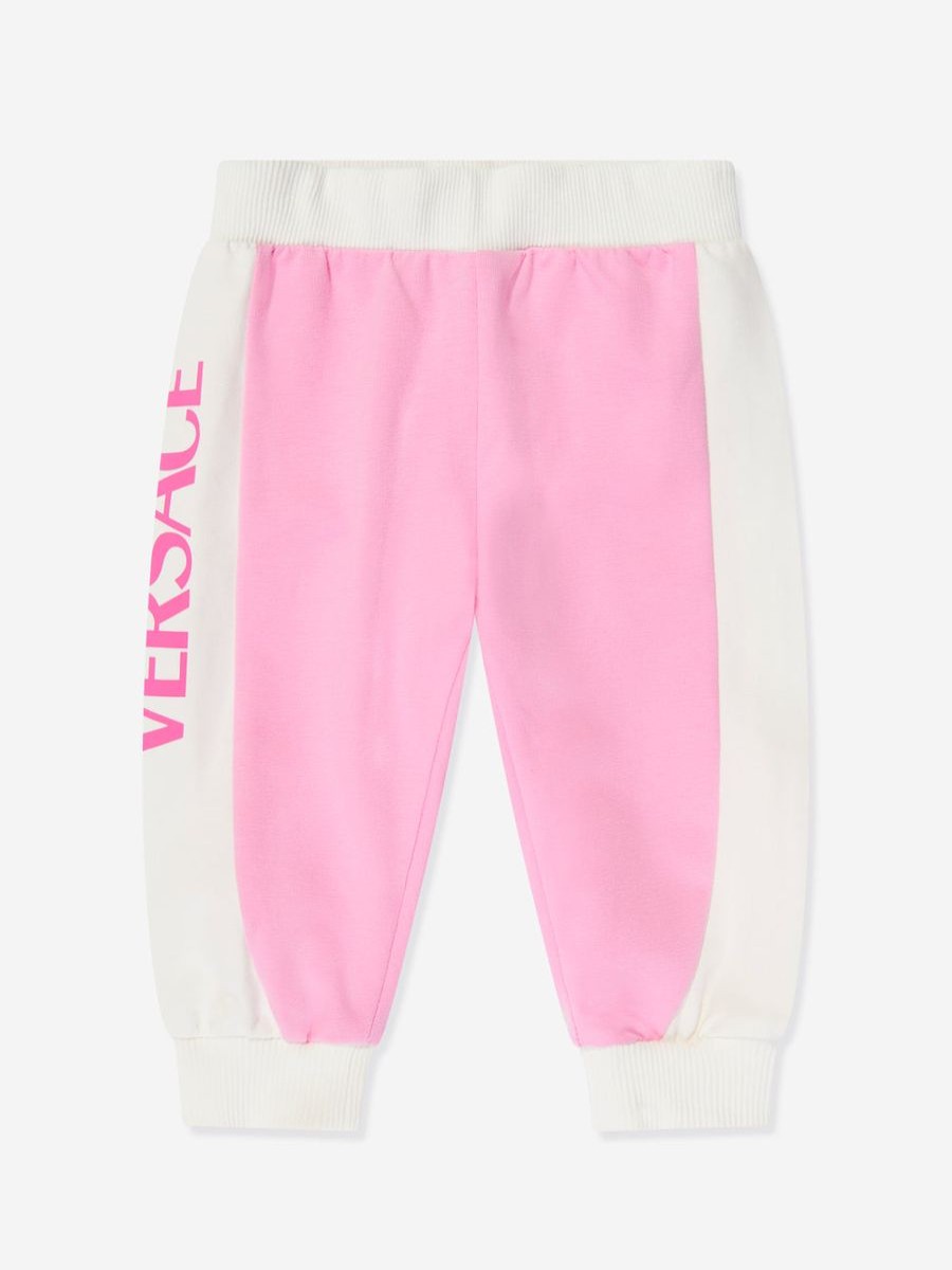 Baby Versace Sweatpants | Baby Girls Logo Joggers In Pink