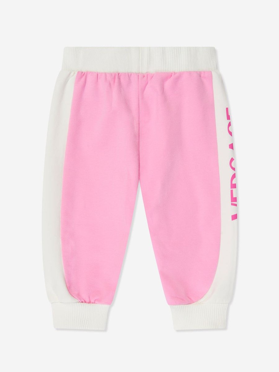 Baby Versace Sweatpants | Baby Girls Logo Joggers In Pink