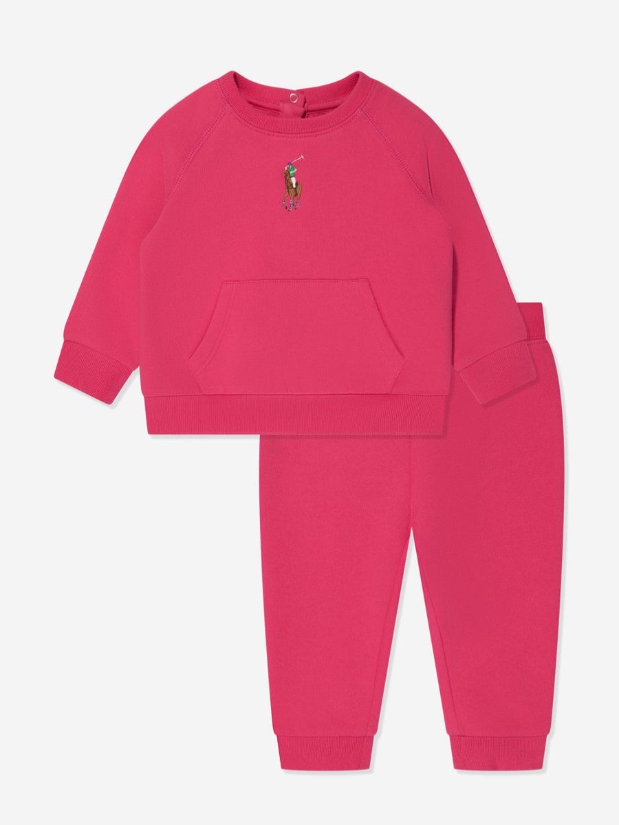 Baby Ralph Lauren Kids Tracksuits | Baby Girls Logo Tracksuit In Pink