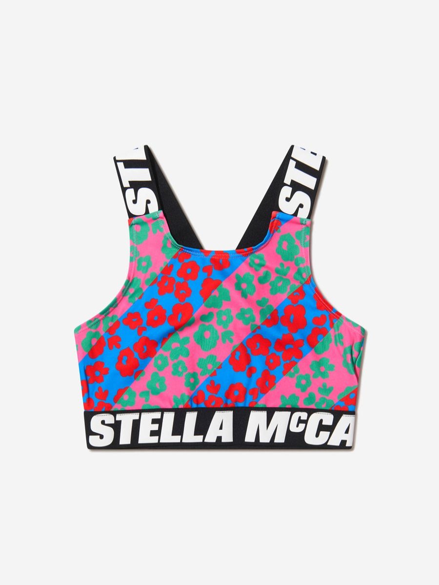 Girls Stella McCartney Kids Underwear | Stella Mccartney Kids - Girls Floral Cropped Sports Top | Childsplay Clothing