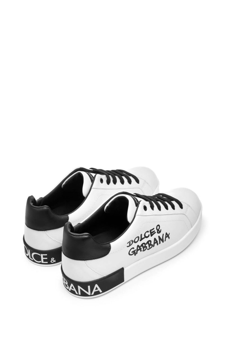 Teen Dolce & Gabbana Kids Footwear | Girls Leather Logo Lace Up Trainers