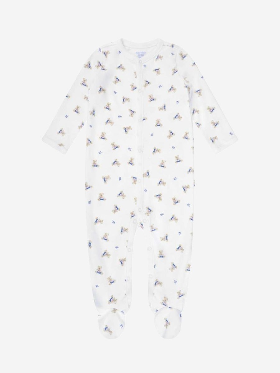 Baby Ralph Lauren Kids Babygrows & Rompers | Baby Boys Bear Print Babygrow