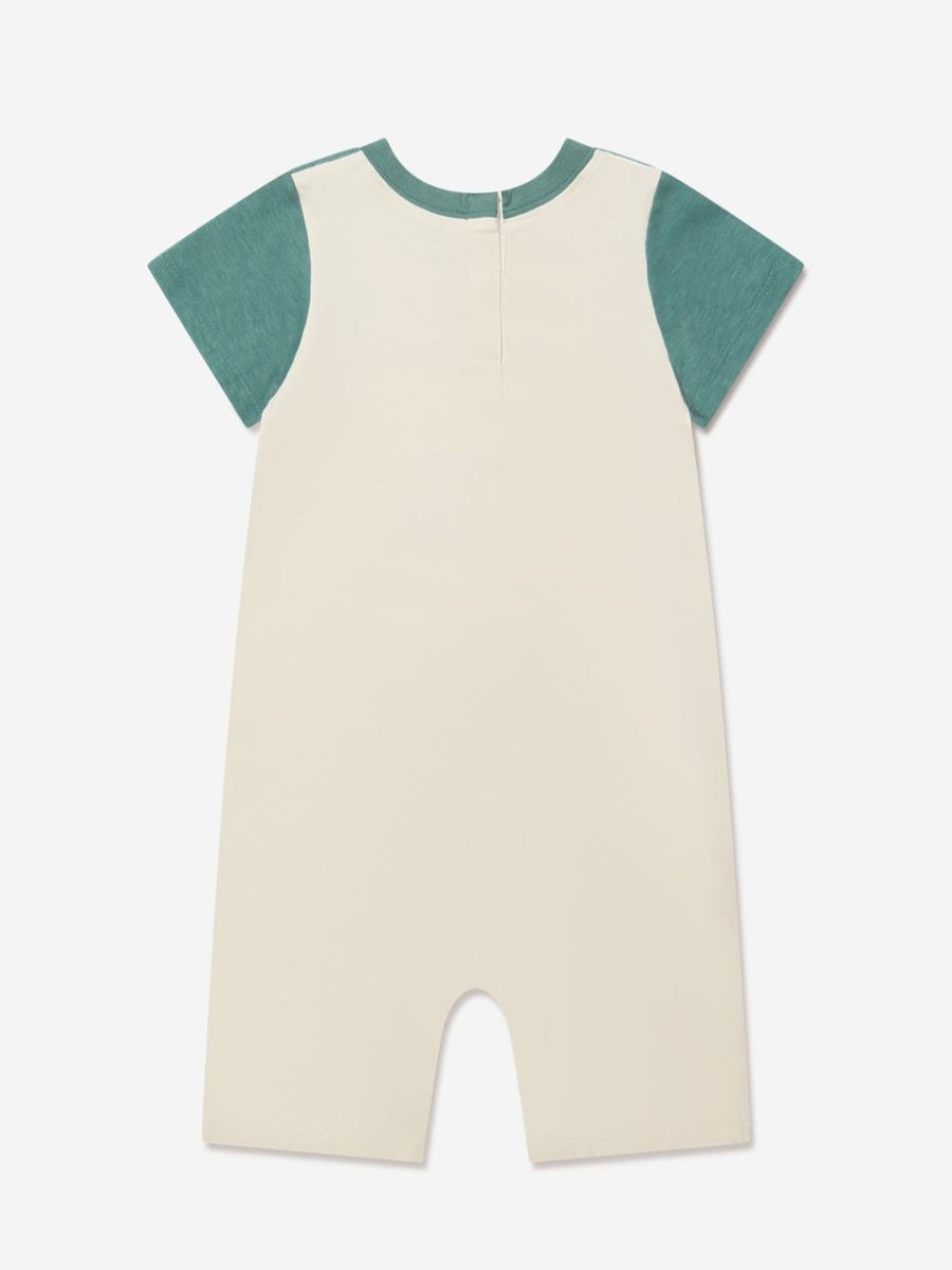 Baby Gucci Kids Babygrows & Rompers | Baby Boys Logo Romper In Green