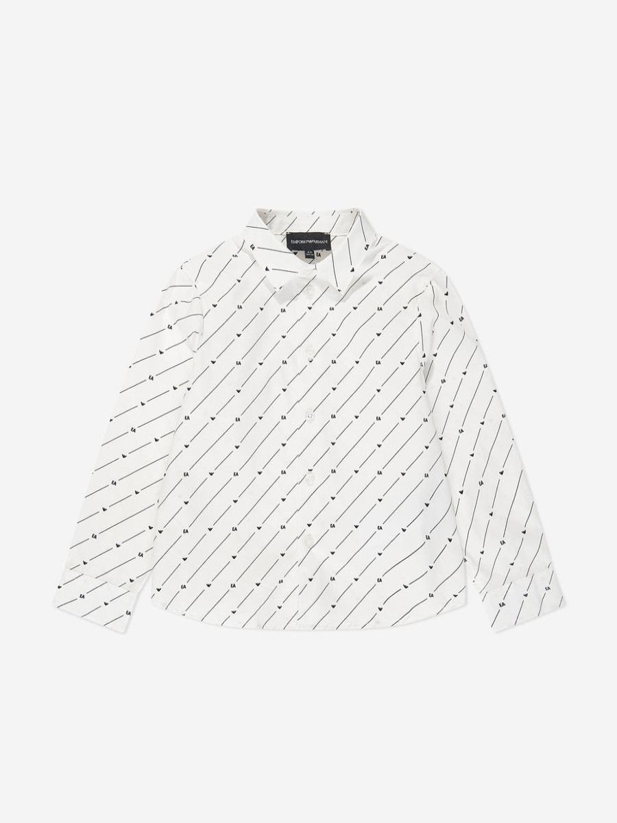 Teen Emporio Armani Shirts | Boys Logo Shirt In White