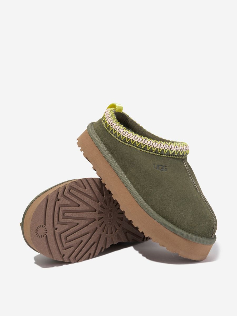 Girls UGG Nightwear & Pyjamas | Girls Suede Tazz Slippers In Green