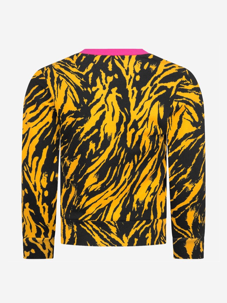 Girls N°21 Sweatshirts & Hoodies | N°21 Girls Yellow Cotton Tiger Print Sweater