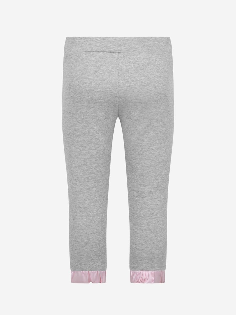 Girls Simonetta Trousers | Grey & Pink Jersey Bottoms