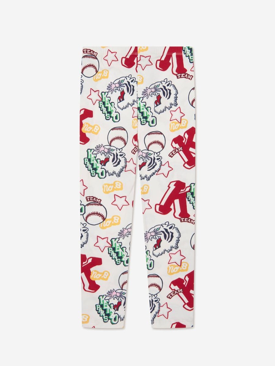 Girls KENZO KIDS Leggings | Girls Kenzo Club Leggings In Ivory