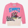 Teen MC2 Saint Barth Shorts | Girls Mickey Minnie Ski Jumper In Pink