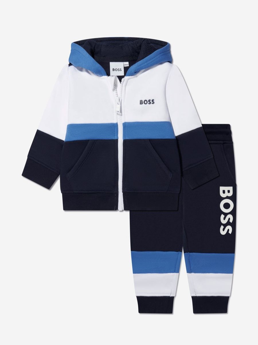 Baby BOSS Tracksuits | Baby Boys Tracksuit In Navy