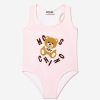 Girls Moschino Kids Swimwear | Girls Teddy Logo Swimming Costume In Pink