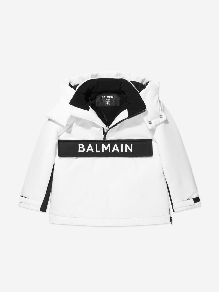 Teen Balmain Sweatshirts & Hoodies | Kids Logo Ski Jacket In White