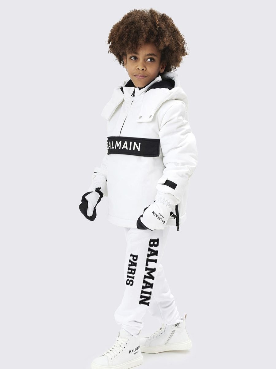 Teen Balmain Sweatshirts & Hoodies | Kids Logo Ski Jacket In White