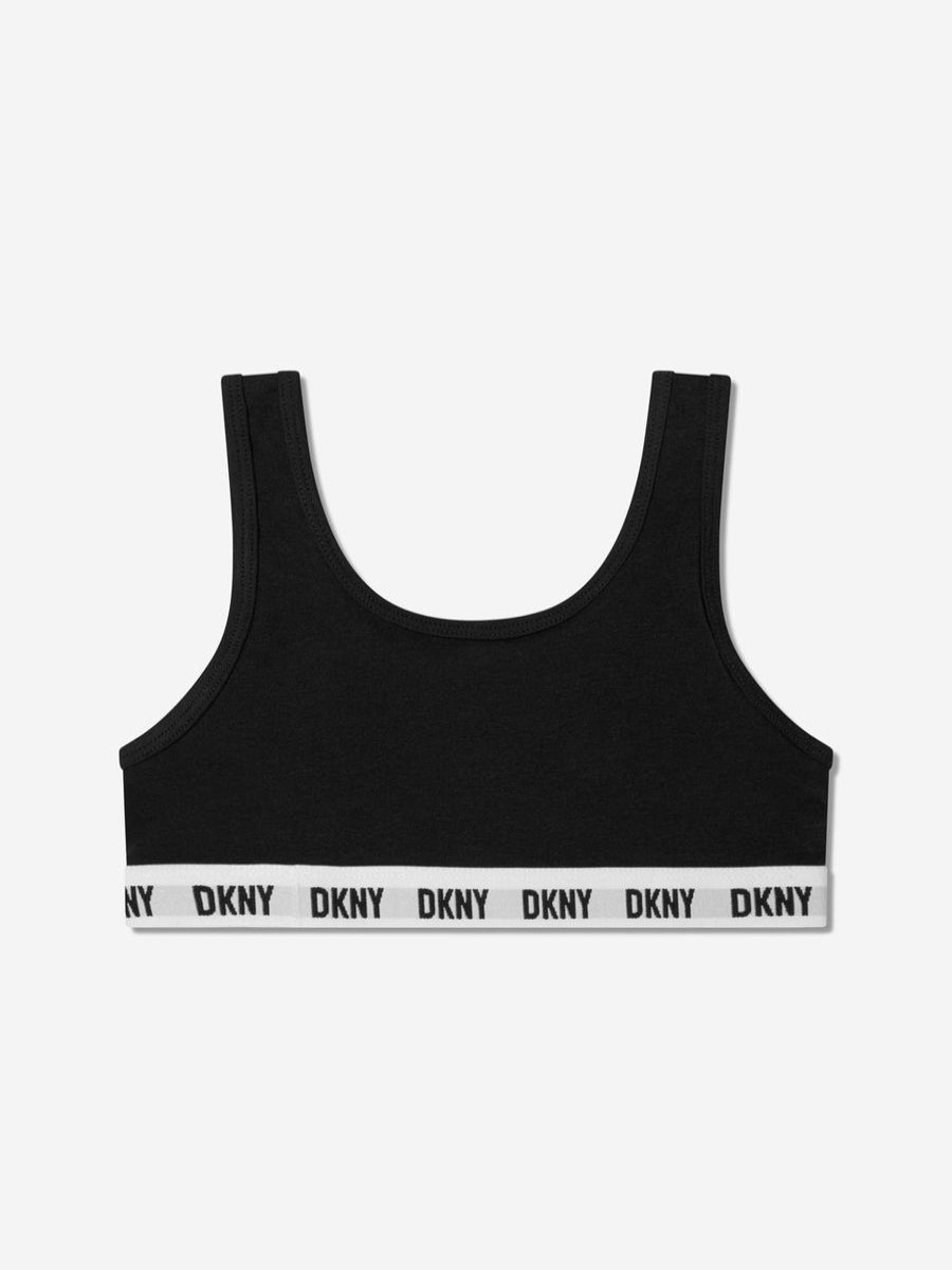 Girls DKNY Underwear | Girls 3 Pack Sports Bra Set In Black