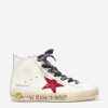 Teen Golden Goose Kids Footwear | Golden Goose Kids - Kids Francy Leather Vintage Star High Top Trainers | Childsplay Clothing