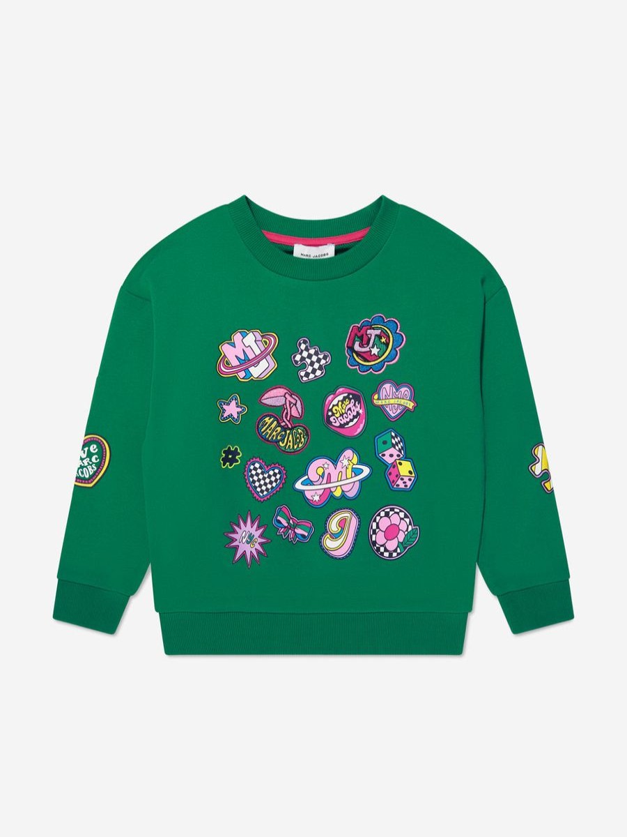 Girls MARC JACOBS Sweatshirts & Hoodies | Girls Badges Sweatshirt In Green