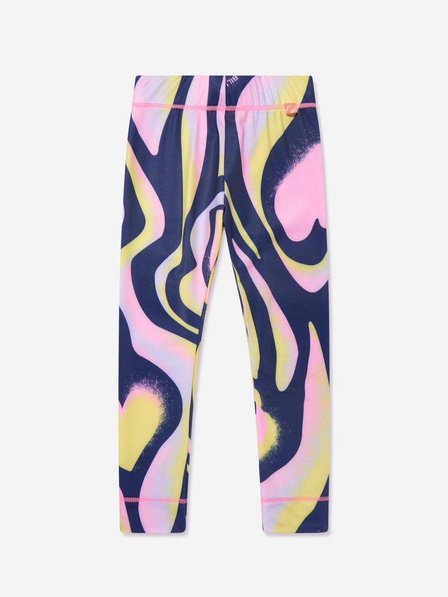 Girls Billieblush Leggings | Girls Heart Print Leggings In Navy