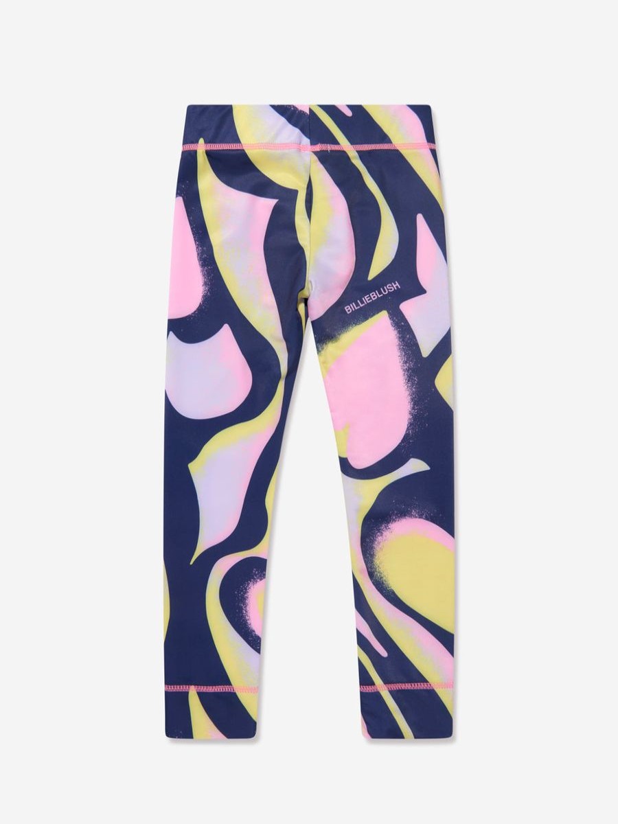 Girls Billieblush Leggings | Girls Heart Print Leggings In Navy