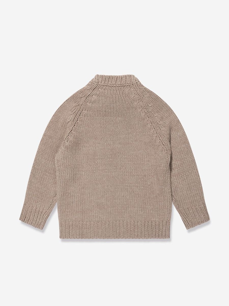 Teen Emporio Armani Shorts | Boys Wool Knitted Jumper In Brown