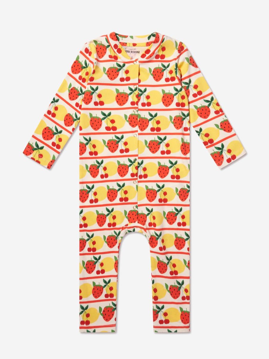 Baby Mini Rodini Babygrows & Rompers | Baby Fruits Jumpsuit In Multicolour