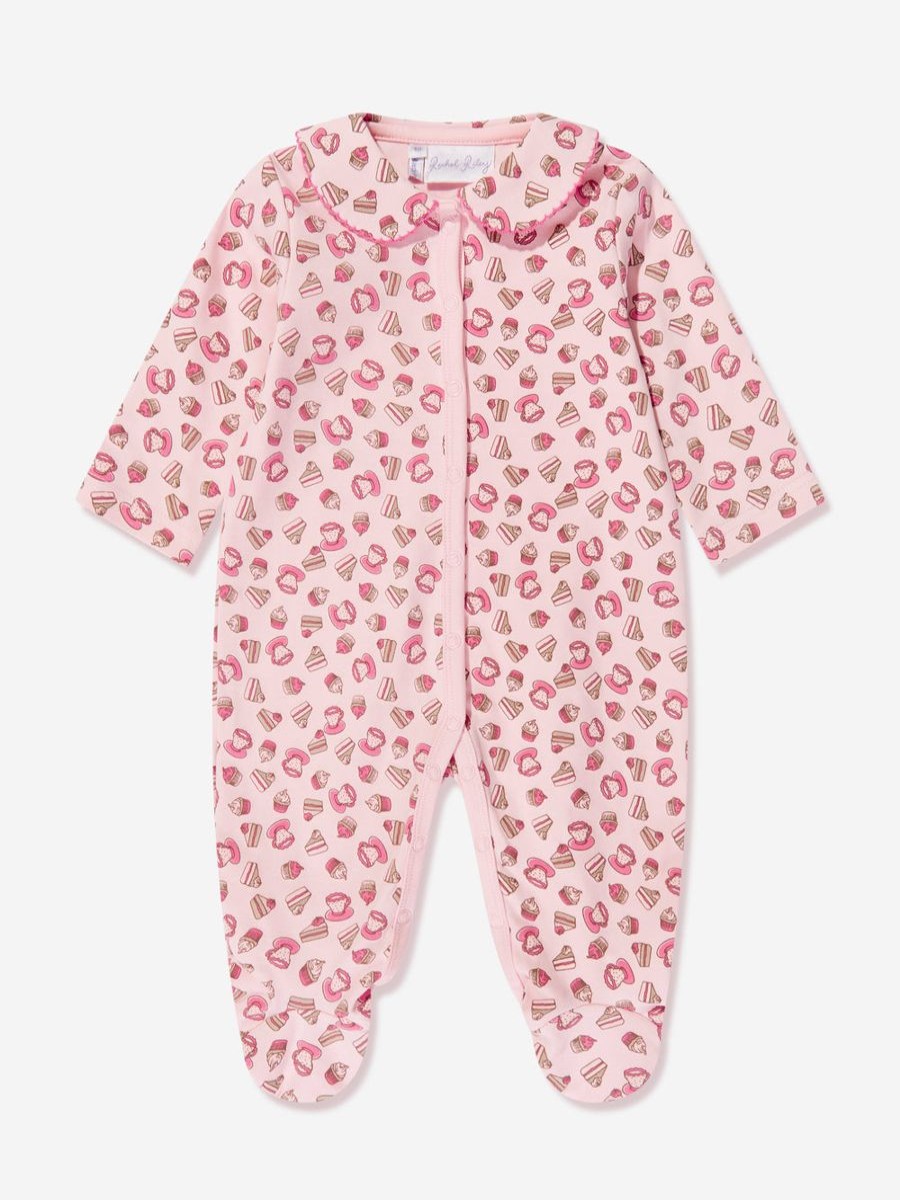 Baby Rachel Riley Babygrows & Rompers | Baby Girls Cupcake Babygrow In Pink