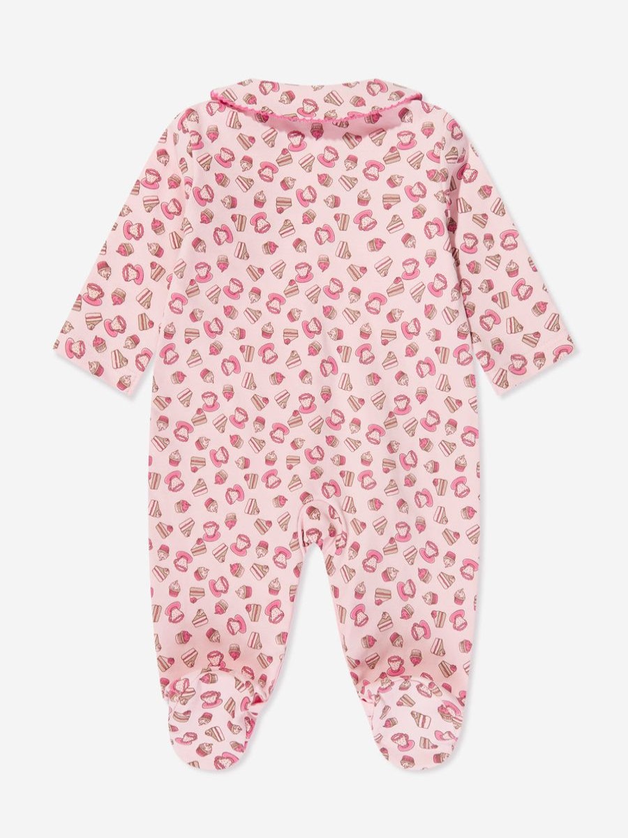 Baby Rachel Riley Babygrows & Rompers | Baby Girls Cupcake Babygrow In Pink