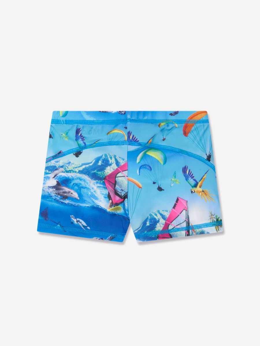 Baby Molo Swimwear | Boys Norton Swim Trunks In Blue