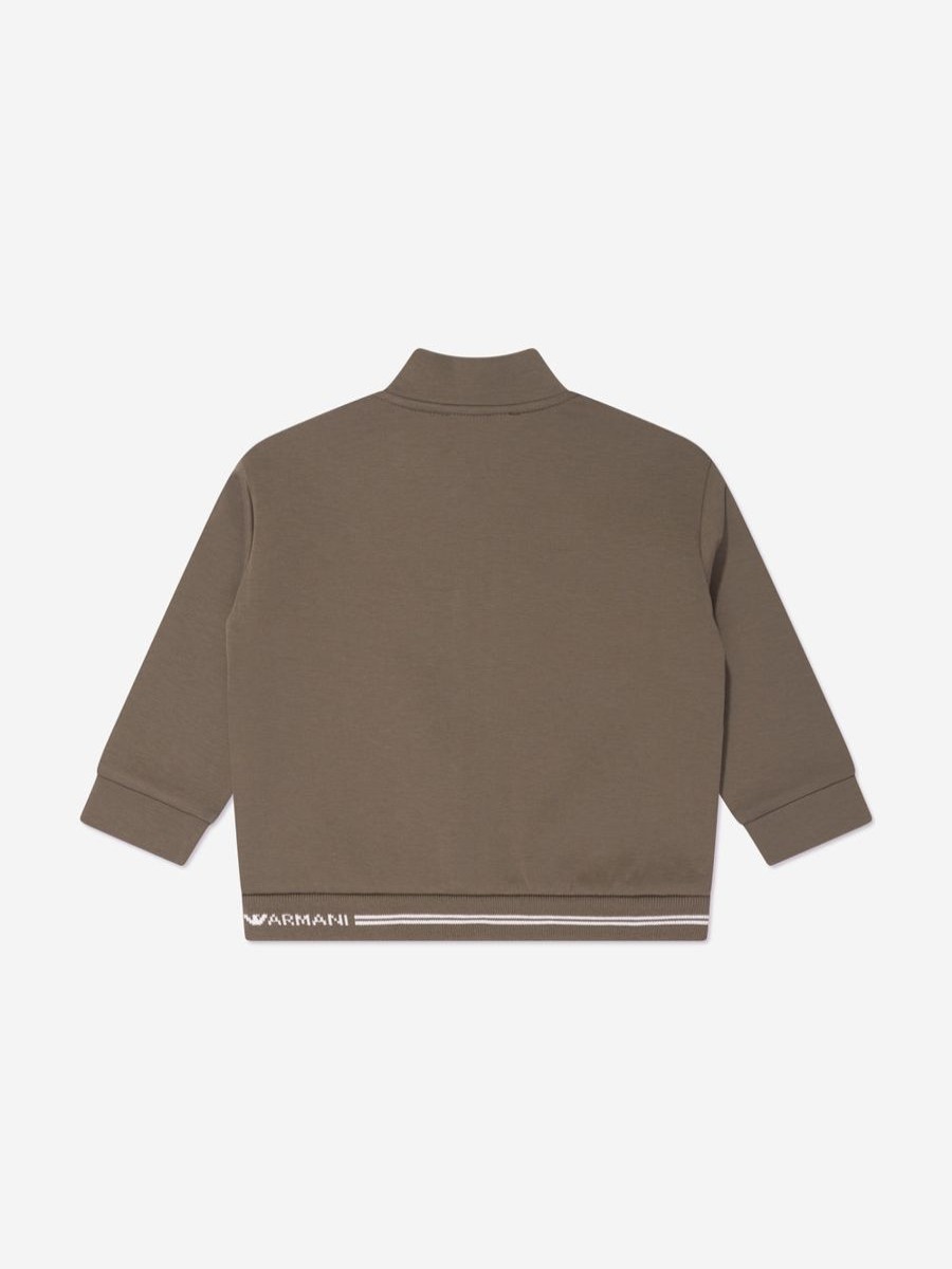 Baby Emporio Armani Sweatshirts & Hoodies | Baby Boys Zip Up Top In Brown