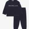 Baby Moncler Enfant Tracksuits | Moncler Enfant - Baby Boys Crew Neck Logo Tracksuit | Childsplay Clothing