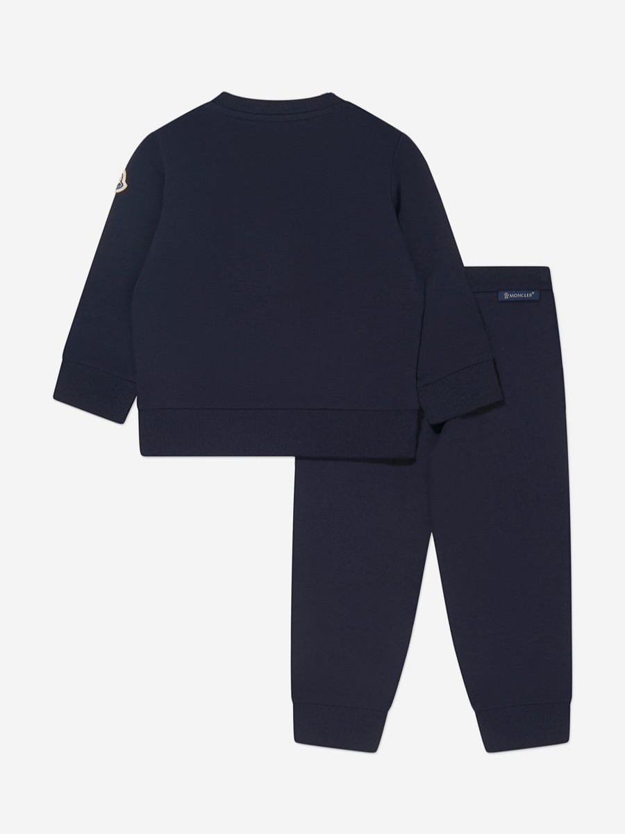 Baby Moncler Enfant Tracksuits | Moncler Enfant - Baby Boys Crew Neck Logo Tracksuit | Childsplay Clothing