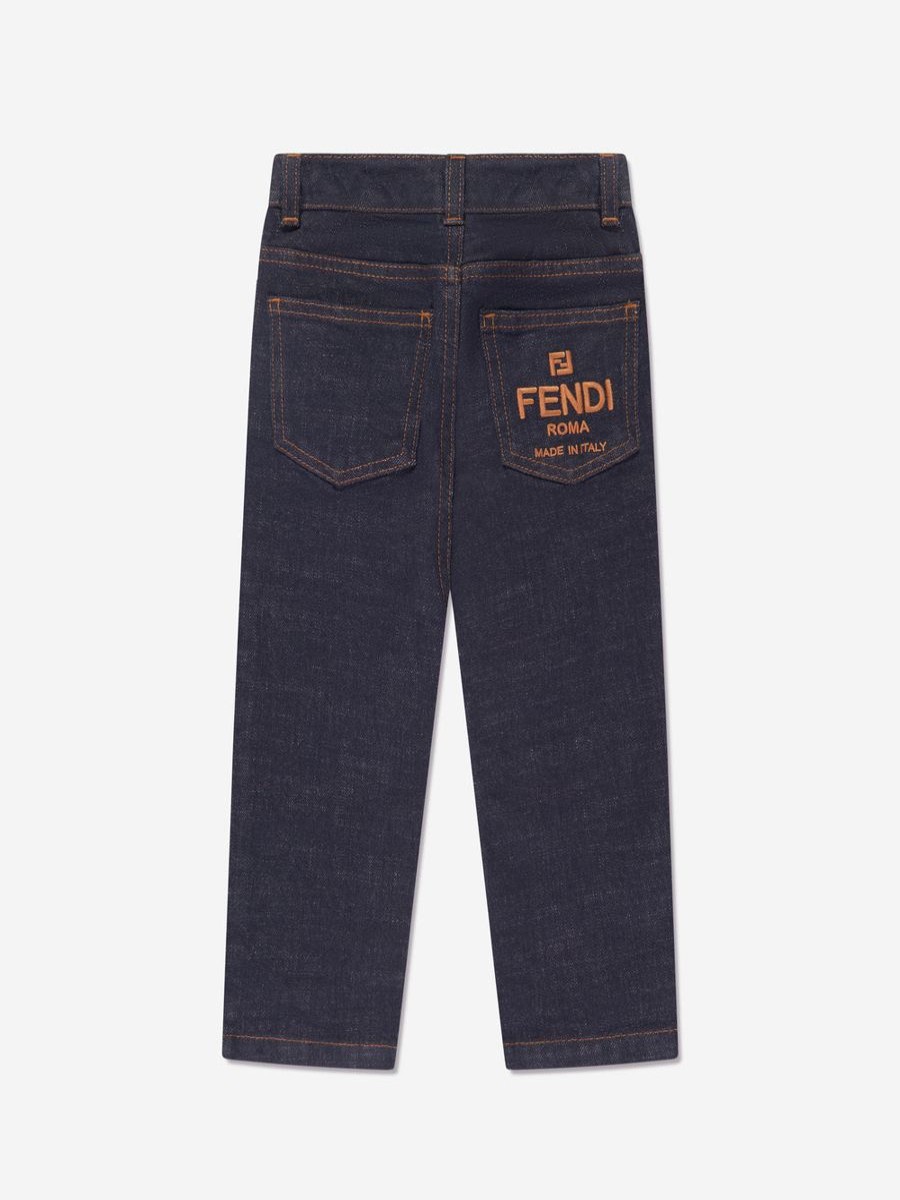 Girls Fendi Kids Jeans | Girls Slim Fit Jeans In Blue