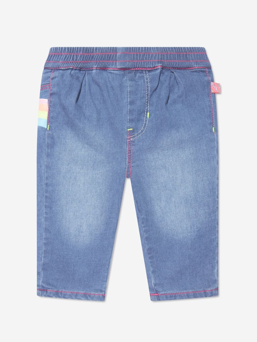 Girls Billieblush Jeans | Baby Girls Pull On Jeans In Blue