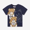 Girls Moschino Kids Tops & T-Shirts | Baby Teddy Bear T-Shirt In Navy