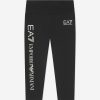 Girls EA7 Emporio Armani Leggings | Girls Shiny Logo Leggings In Black