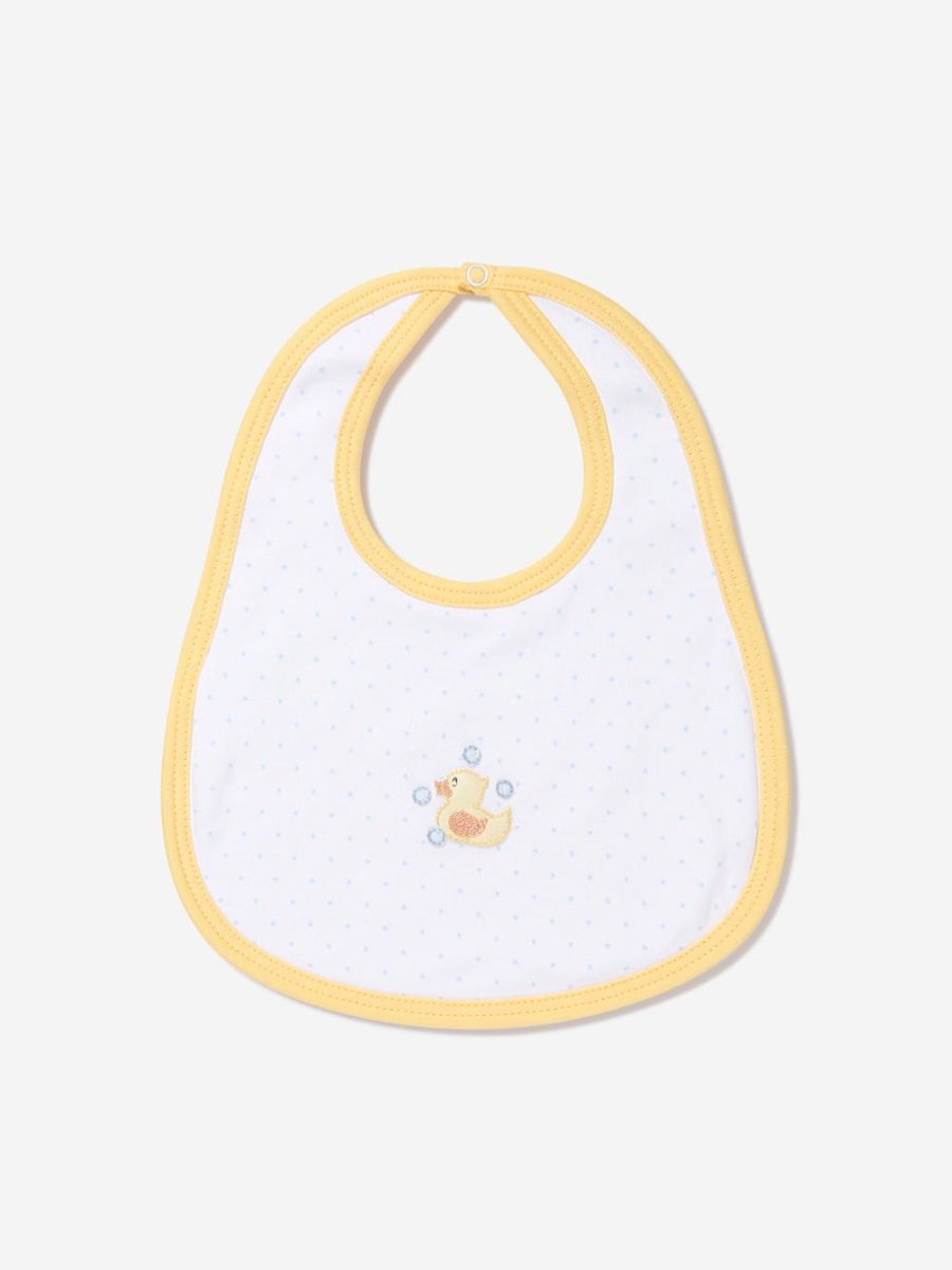 Baby Magnolia Baby Bottles, Dummies & Bibs | Baby Rubber Ducky Embroidered Bib In White