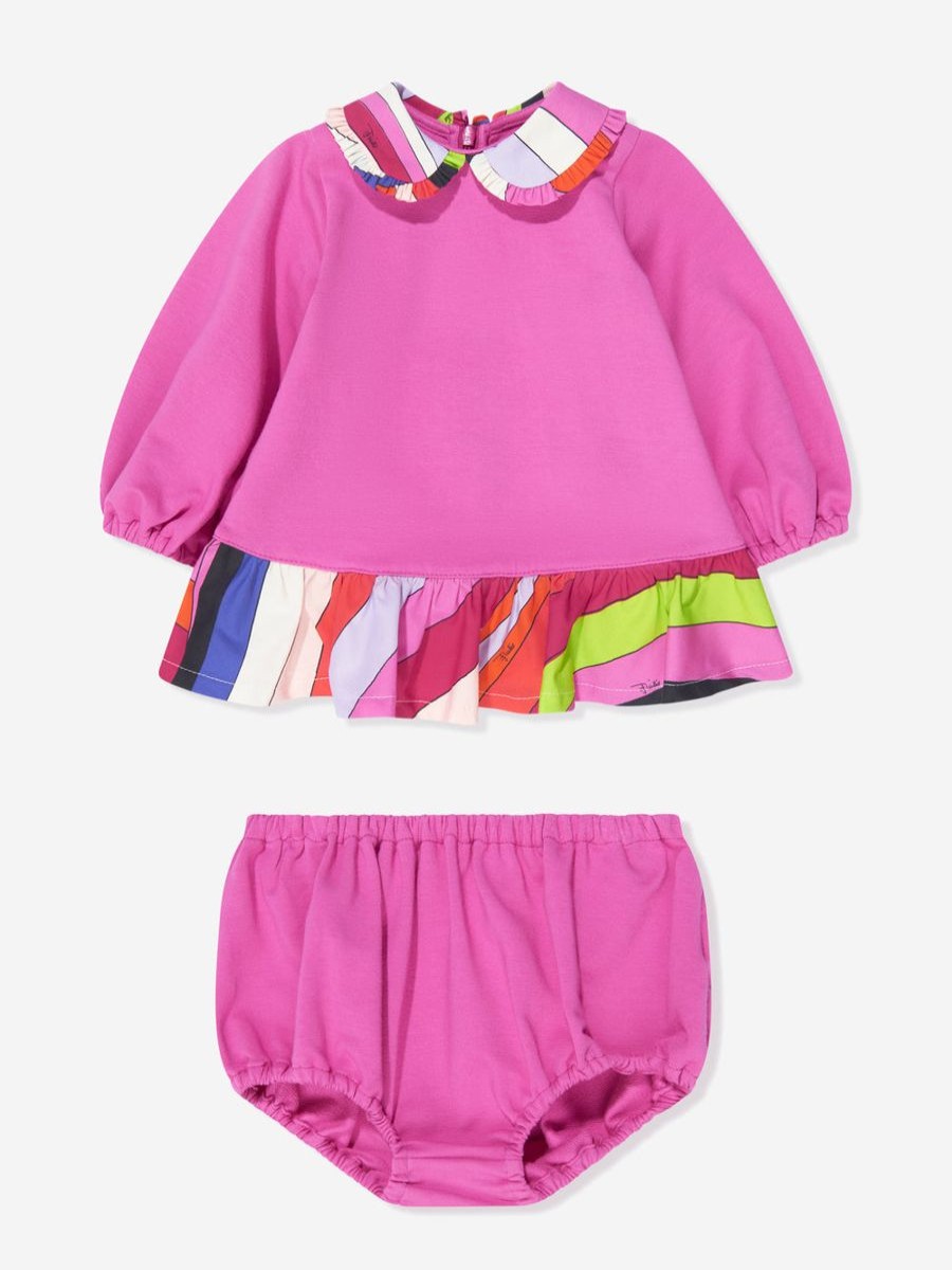 Baby Emilio Pucci Dresses | Baby Girls Dress With Knickers In Pink