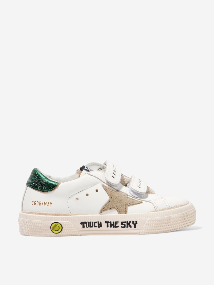 Teen Golden Goose Kids Footwear | Golden Goose Kids - Kids May Leather And Suede Star Trainers | Childsplay Clothing